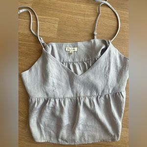 Lily White V-Neck Flared Cropped Top